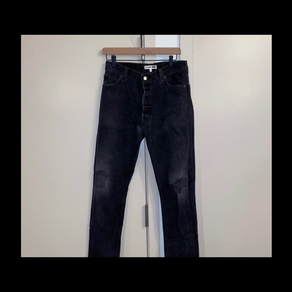 Re/done black/grey denim mid rise